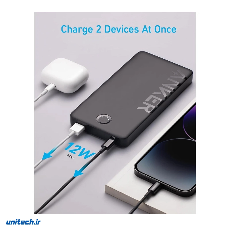 پاوربانک 12 وات انکر مدل A1334 ظرفیت 10000 میلی آمپر ساعت6